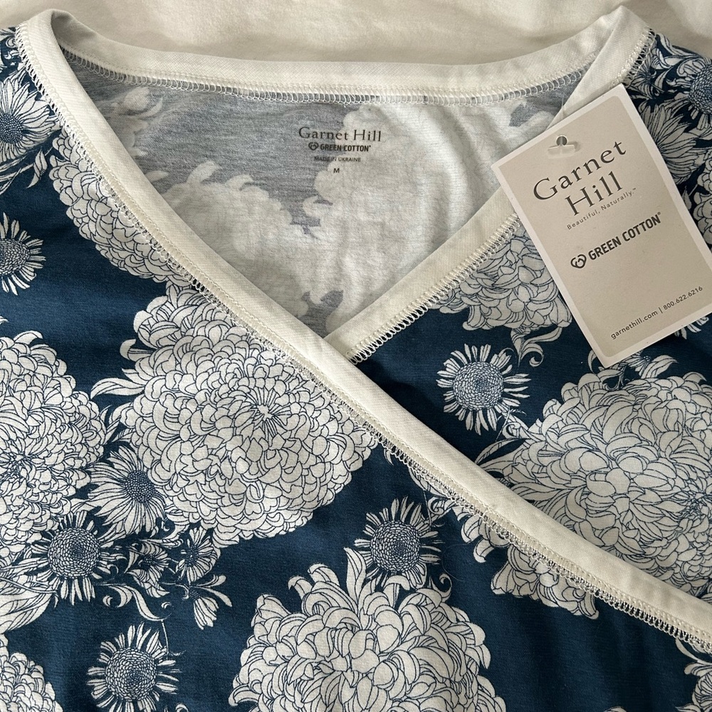 NWT Garnet Hill organic cotton pajama set.